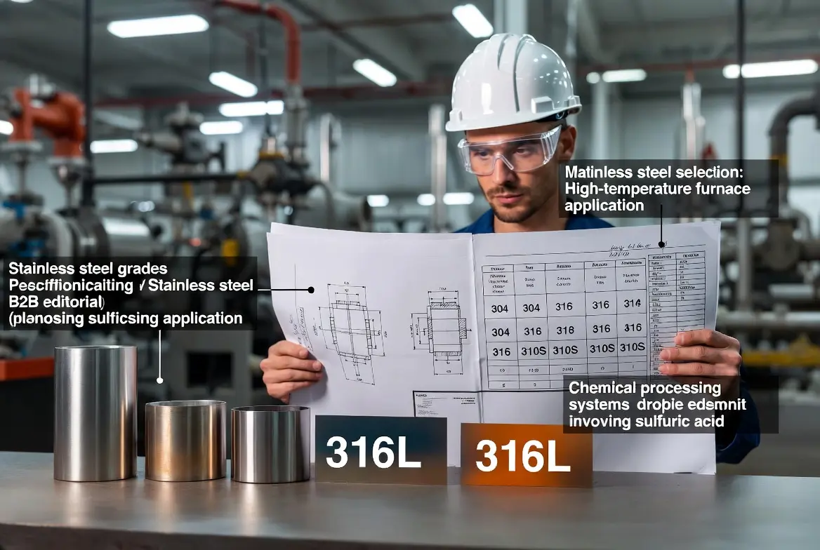 engineer selecting between 314 and 306 stainless steel based on service conditions