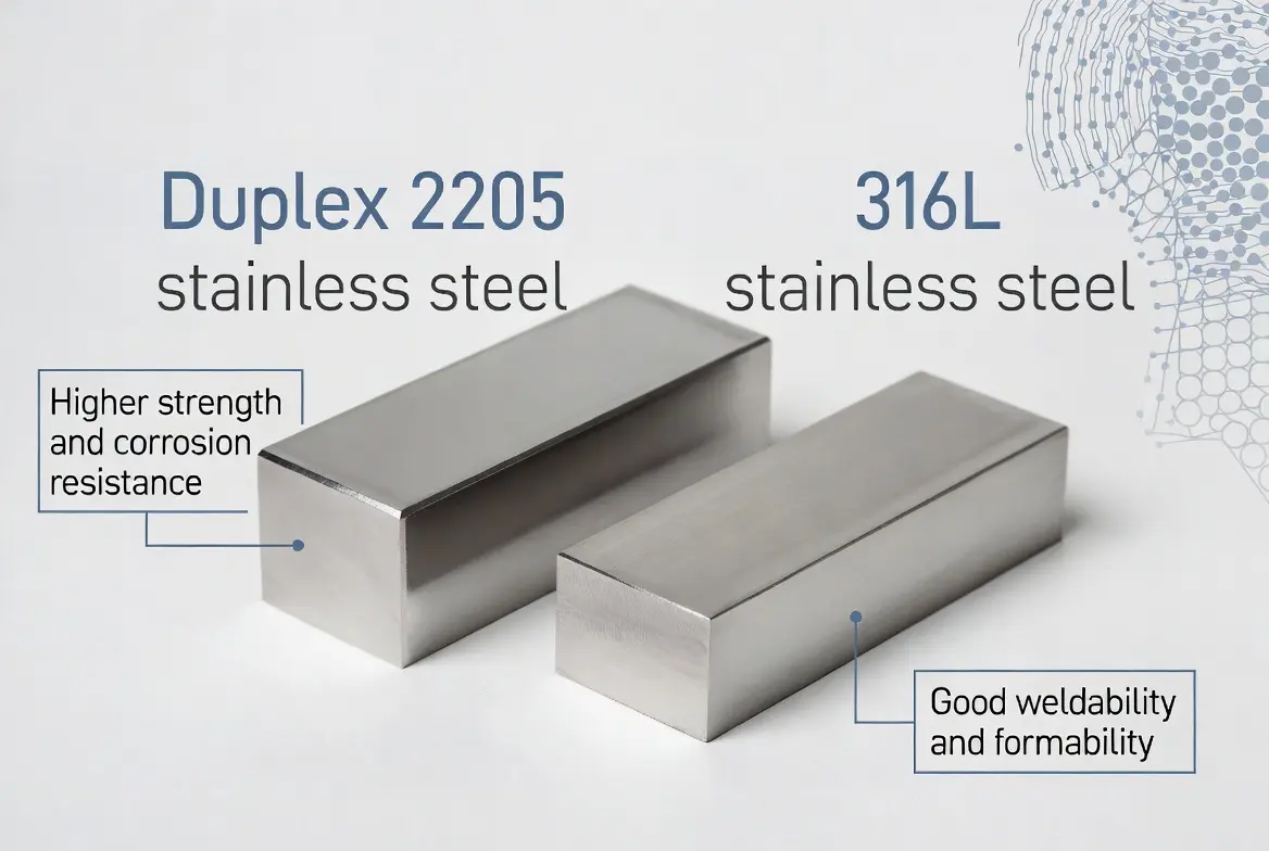 Introduction to Duplex 2205 and 316L stainless steel grades