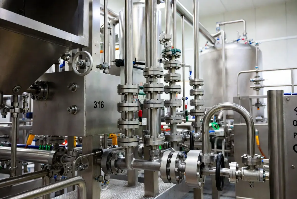 316 stainless steel for harsh food processing and CIP cleaning environments