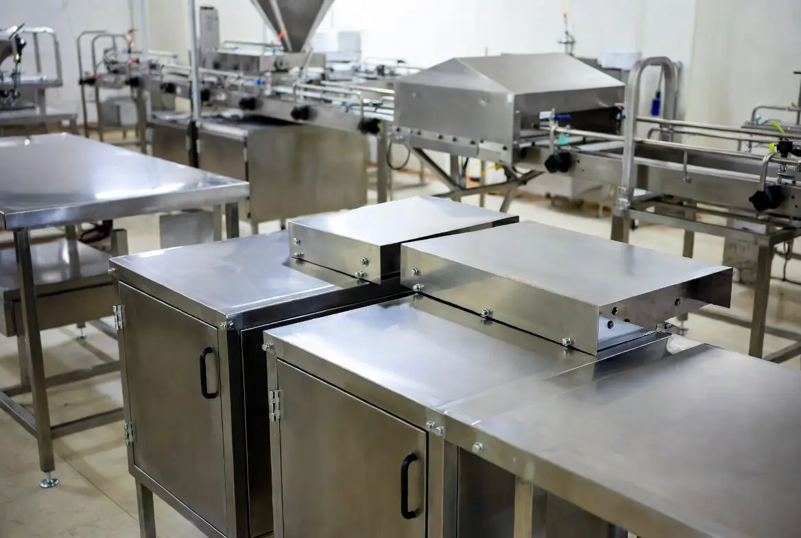 304 stainless steel used for standard food processing equipment and worktables