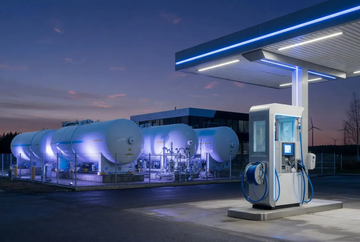 European hydrogen refueling station operating at 70 MPa with Inconel 625 storage vessels