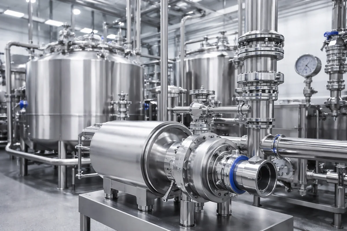 Stainless steel dairy processing maintenance