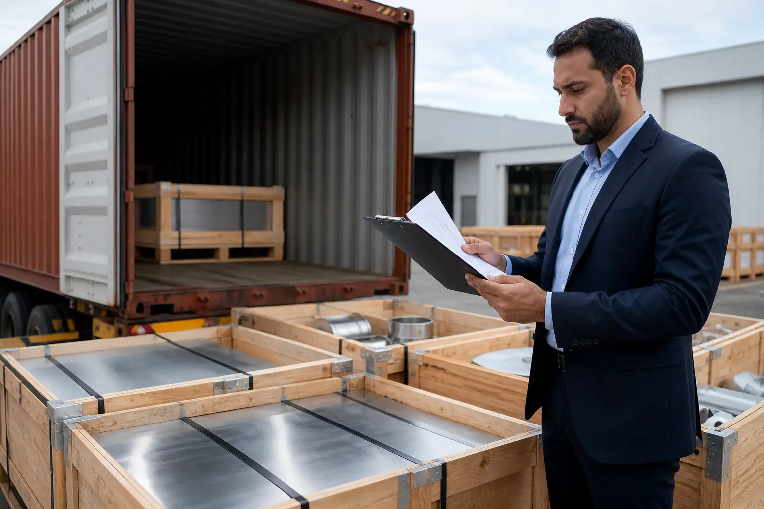 Export-ready stainless steel products with supplier evaluation checklist for international import buyers